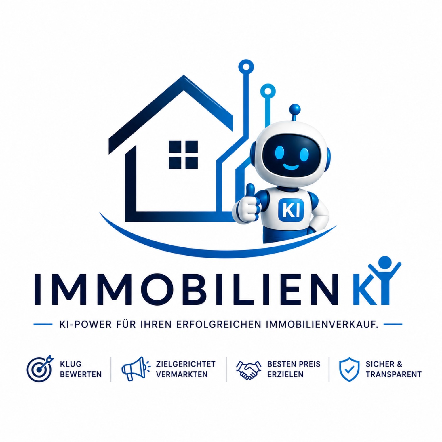 Das festgelegte Immobilien-KI-Logo mit Milo